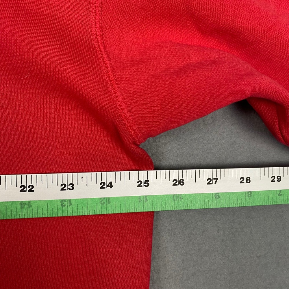 Authentic Pigment Red Crewneck Sweatshirt Large Ringspun Cotton Pigment Dyed - Picture 5 of 6